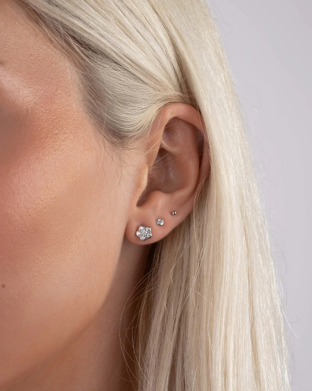 CZ Flower Studs