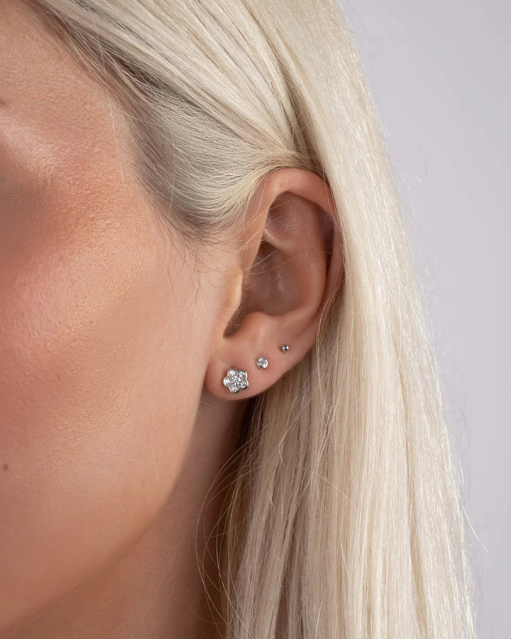 CZ Flower Studs