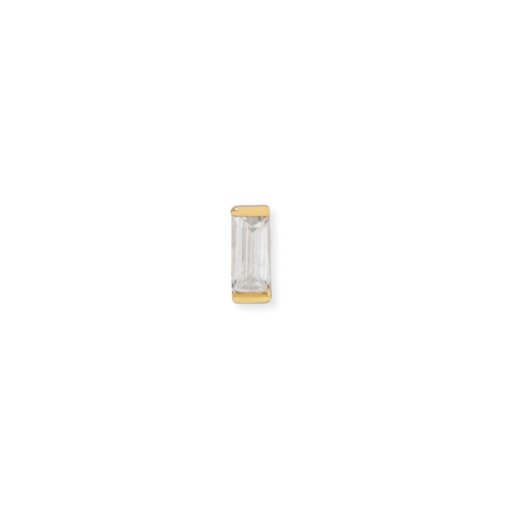 CZ Baguette Stud