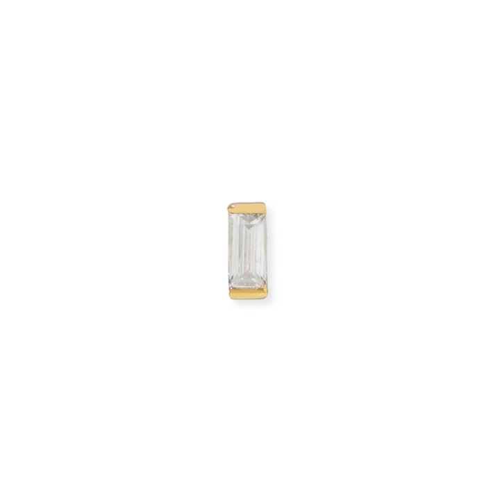 CZ Baguette Stud