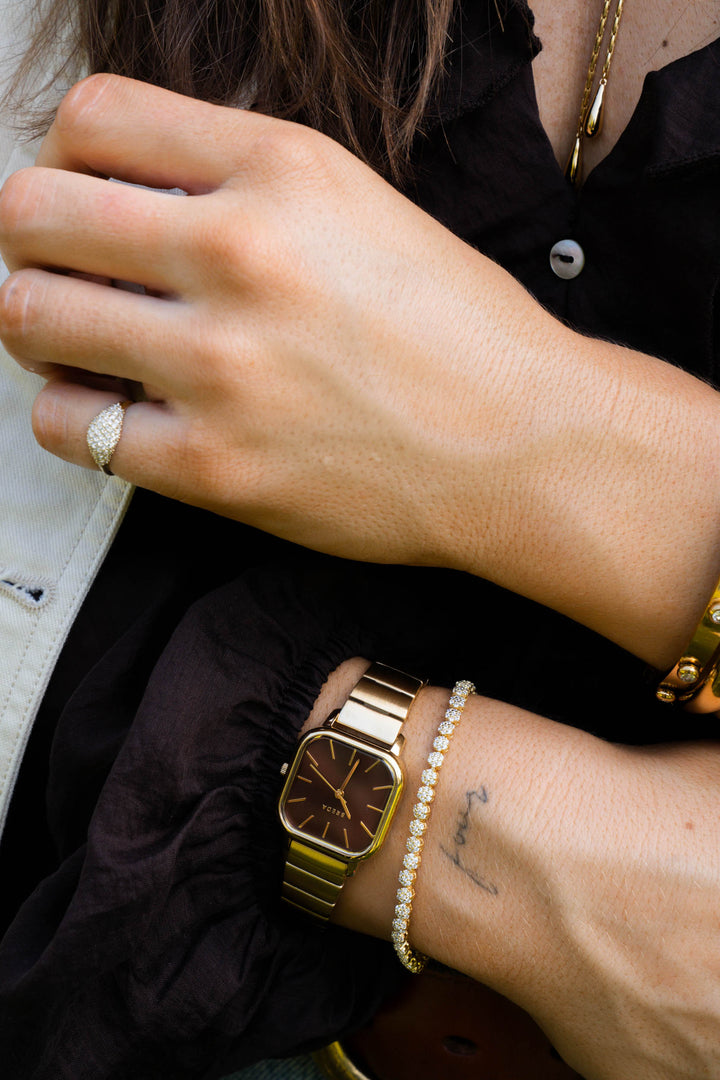 CZ Round Honeycomb Bracelet