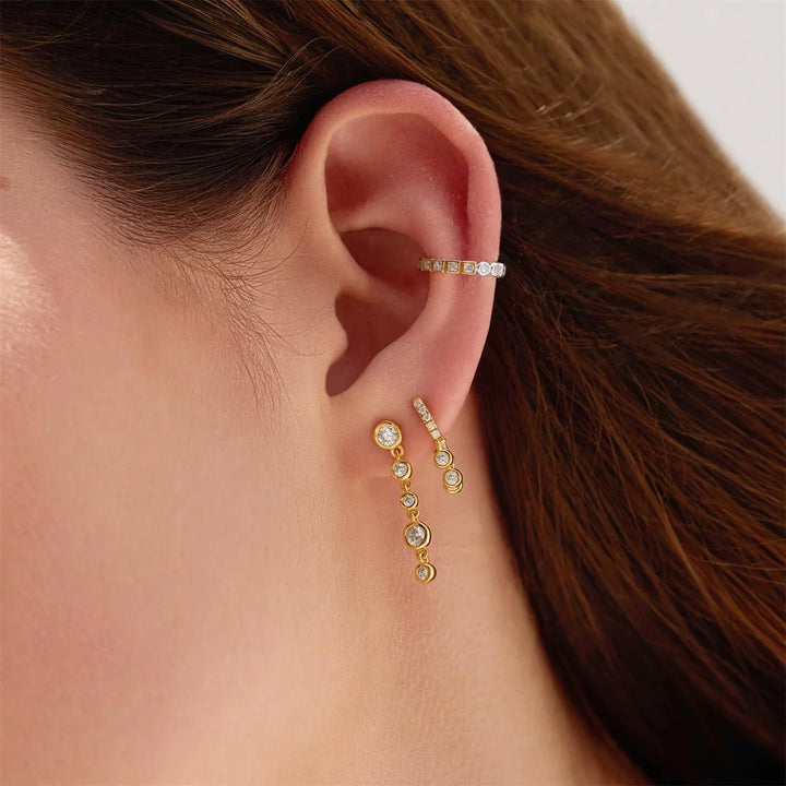 Cascade Bezel Drop Earrings