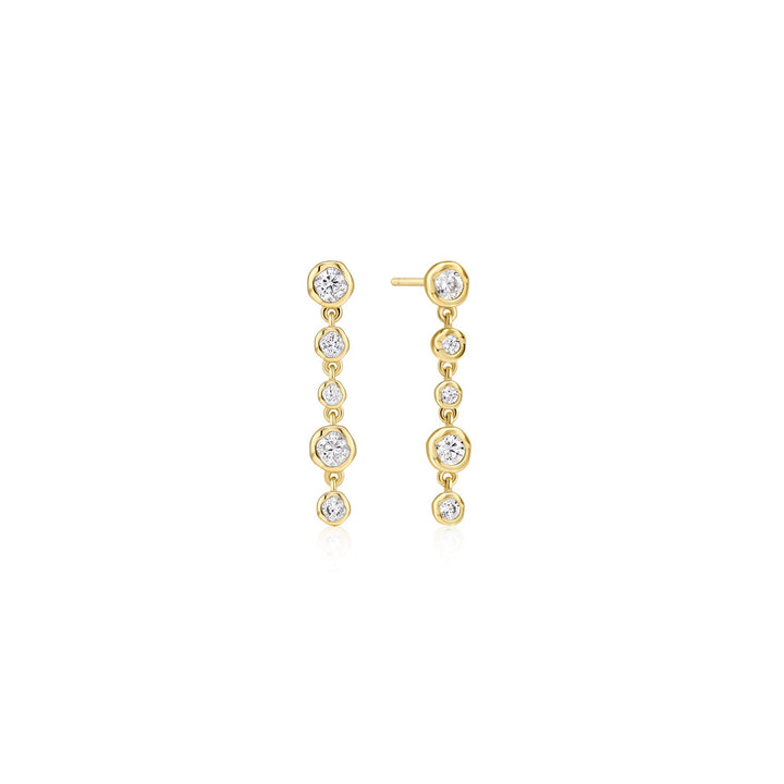 Cascade Bezel Drop Earrings