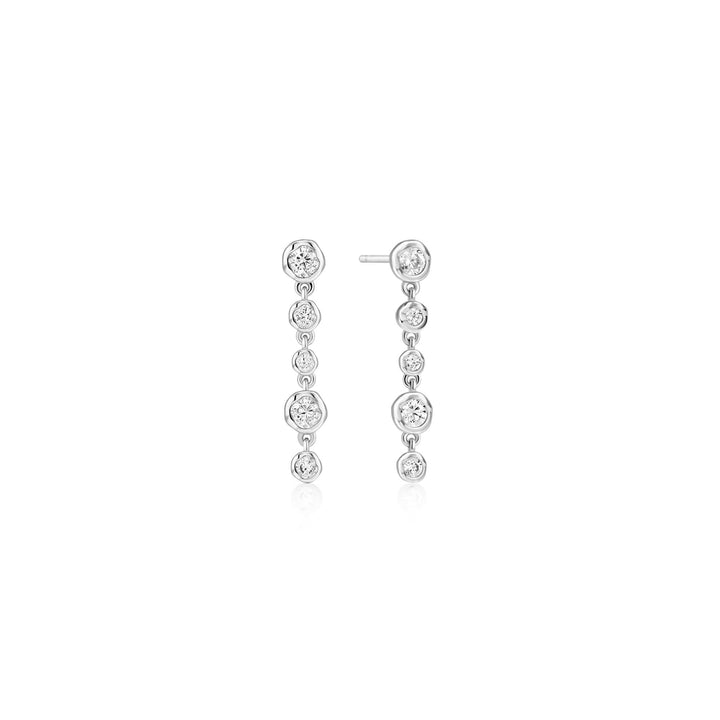 Cascade Bezel Drop Earrings