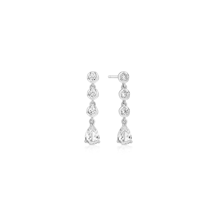 Cascade Bezel Teardrop Earrings