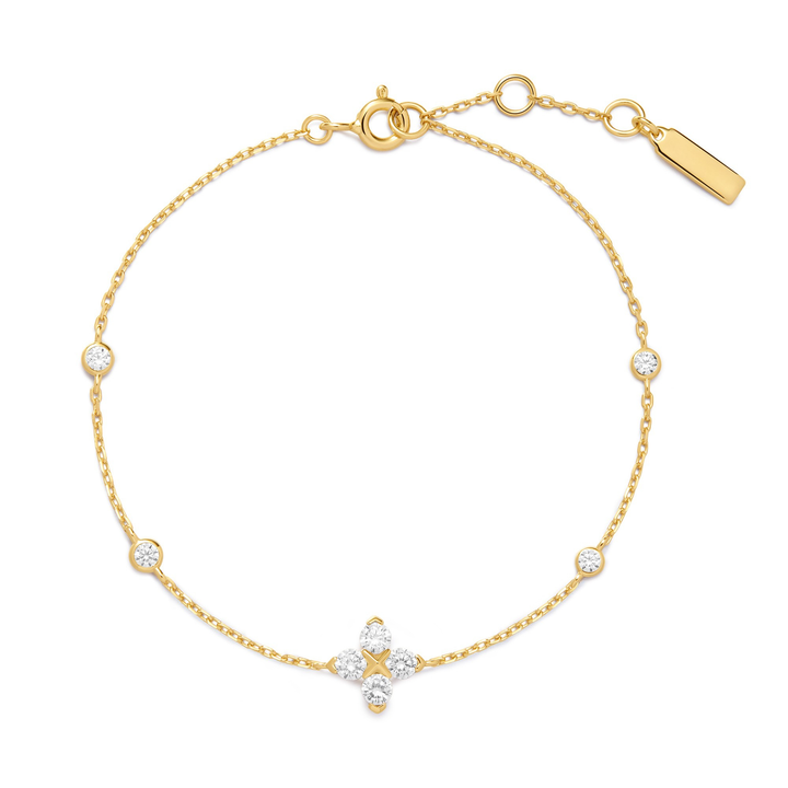 Clover Sparkle Station Bracelet