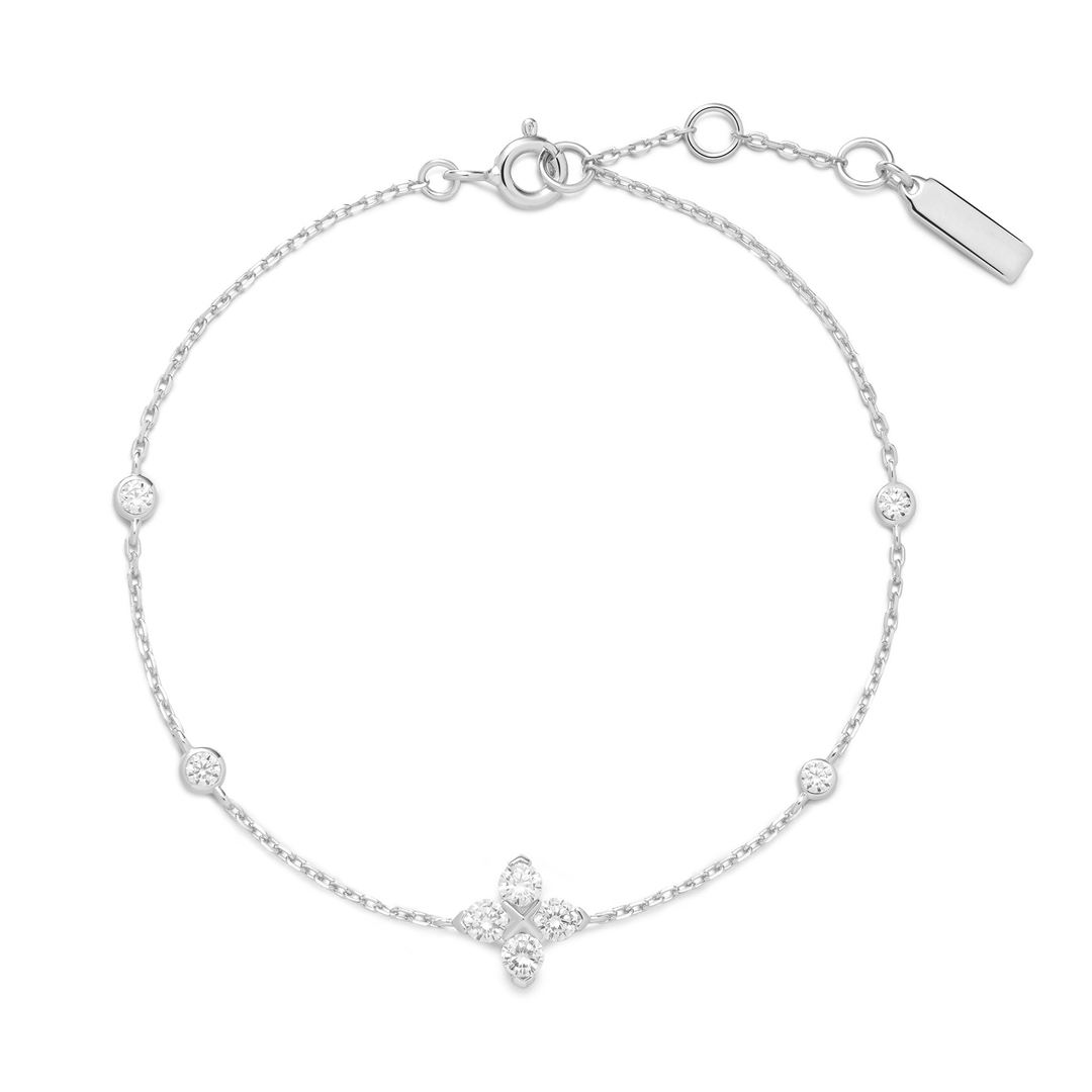 Clover Sparkle Station Bracelet