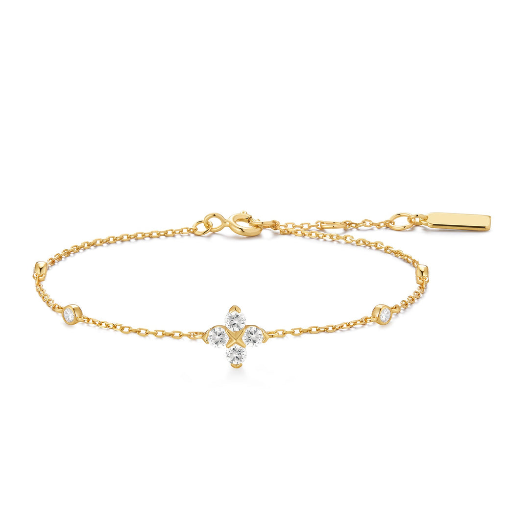 Clover Sparkle Station Bracelet