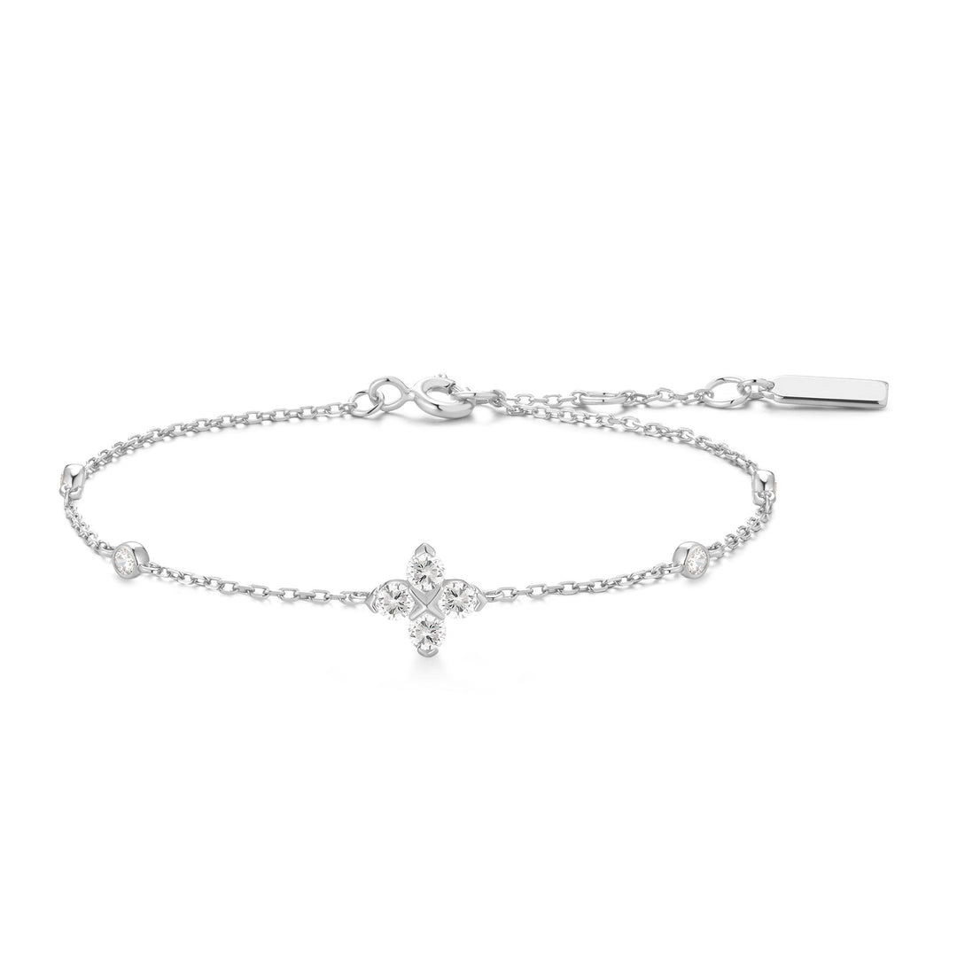 Clover Sparkle Station Bracelet
