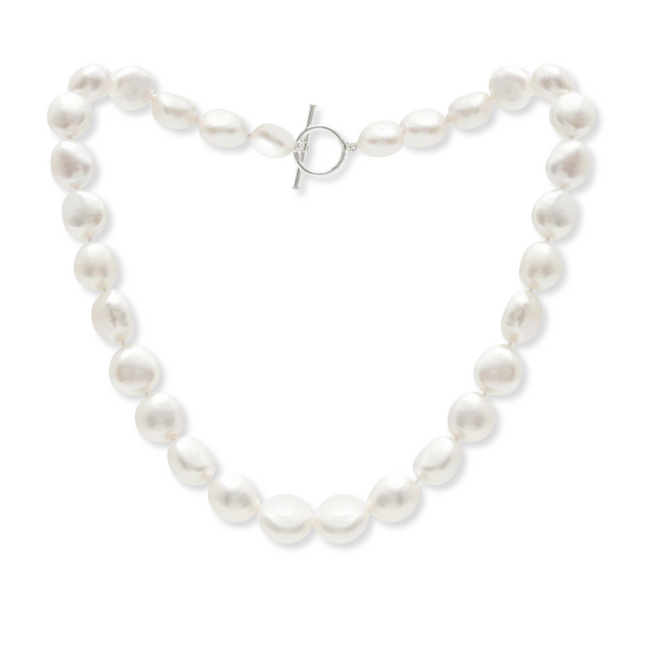 Coin Pearl Toggle Necklace