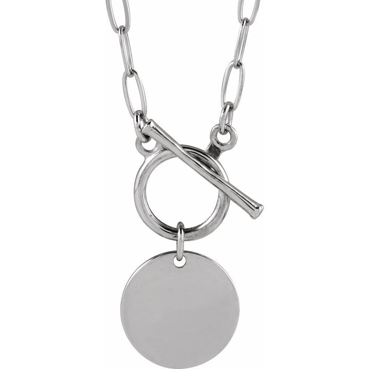 Coin Toggle Chain "F" Necklace-Embark Fine Jewelry
