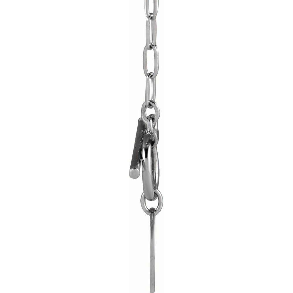 Coin Toggle Chain "F" Necklace-Embark Fine Jewelry