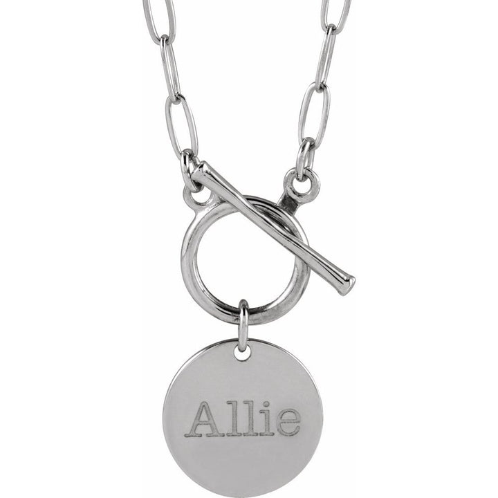 Coin Toggle Chain "F" Necklace-Embark Fine Jewelry