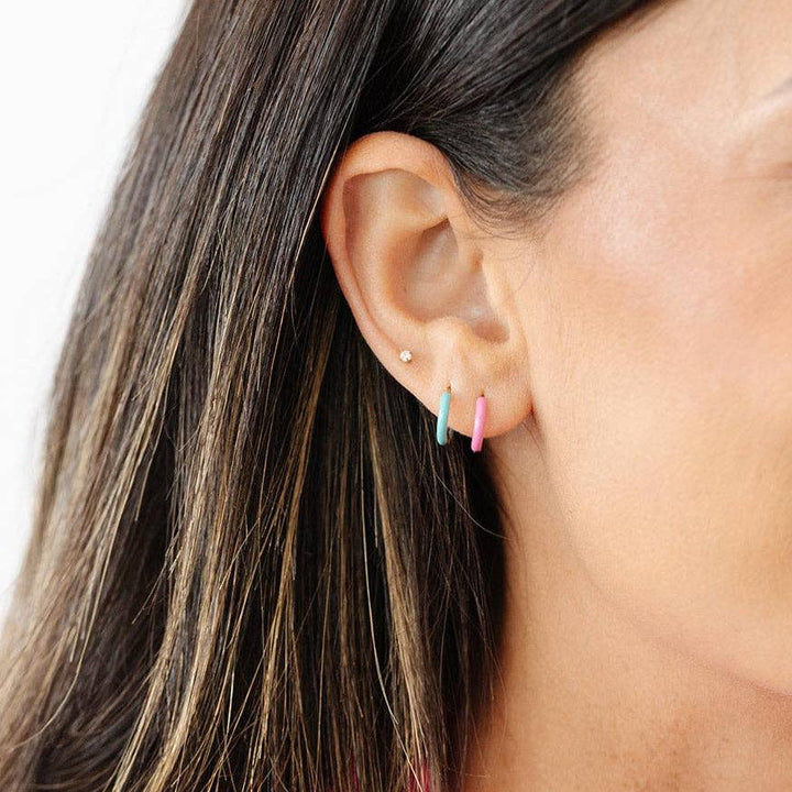 Colored Enamel Hoops