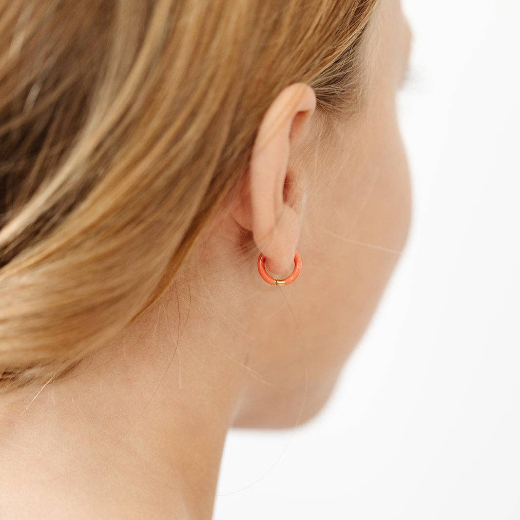 Colored Enamel Hoops