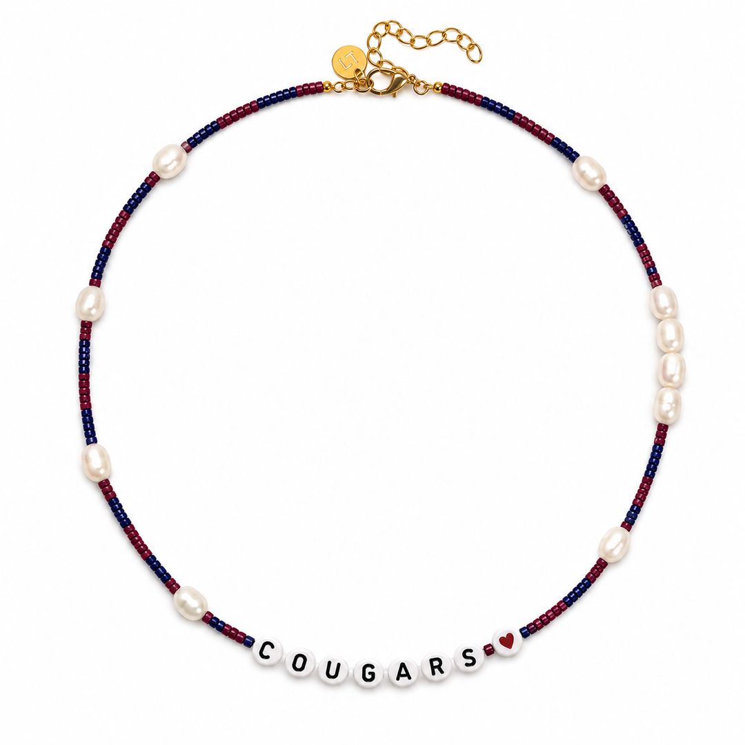 Gameday Bead and Pearl Necklace