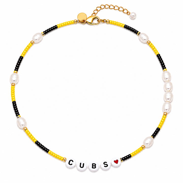Gameday Bead and Pearl Necklace
