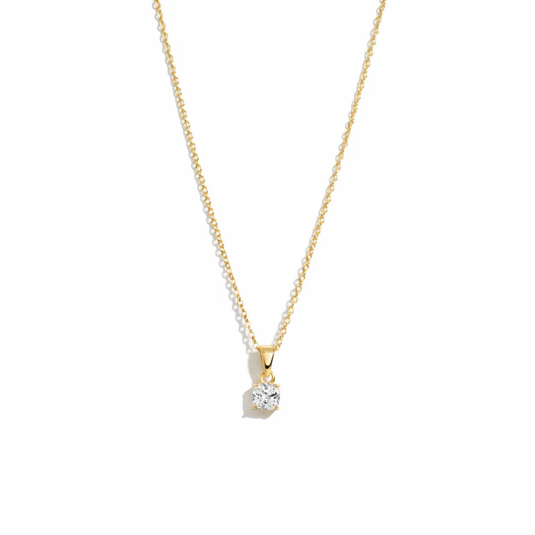 Cushion Solitaire Necklace