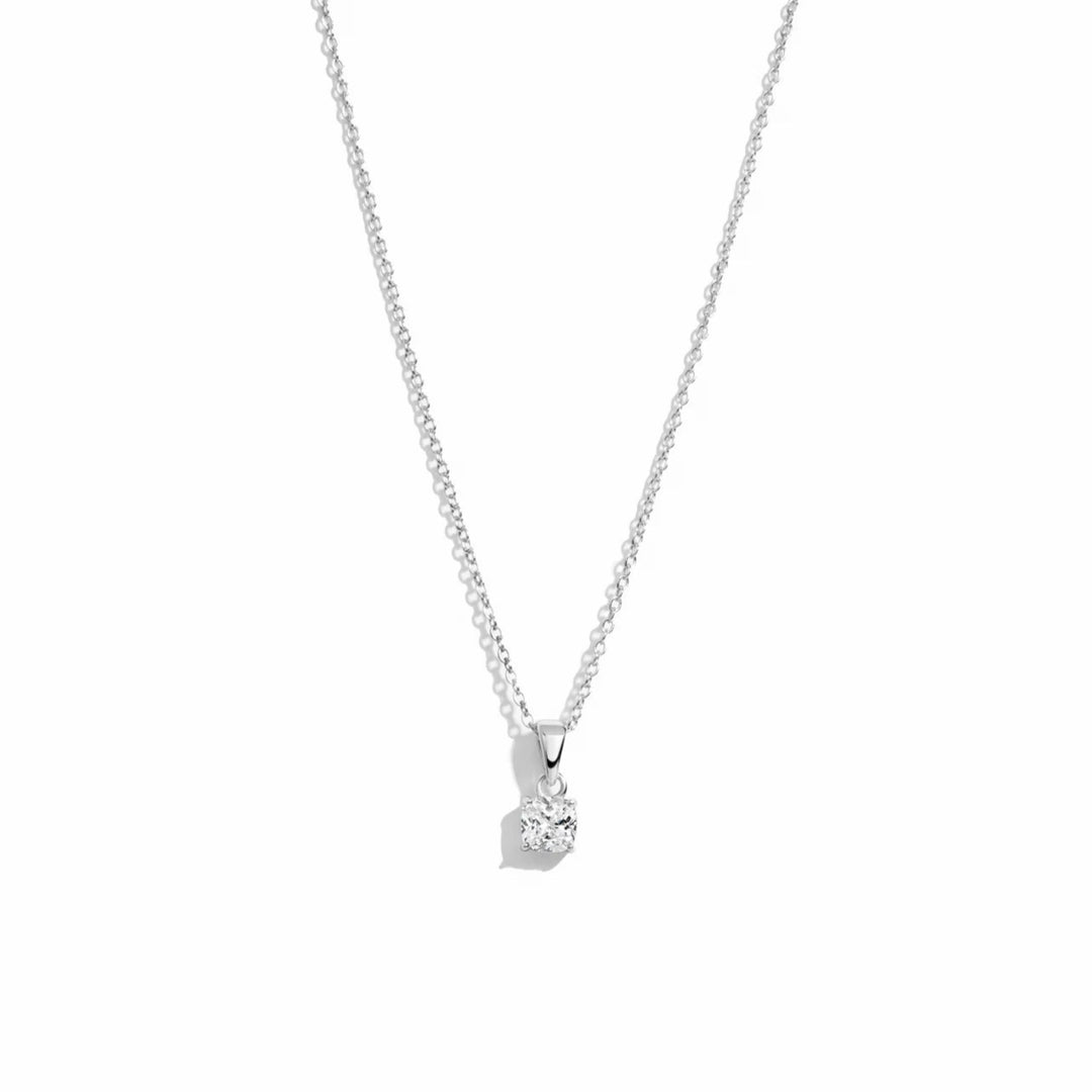 Cushion Solitaire Necklace