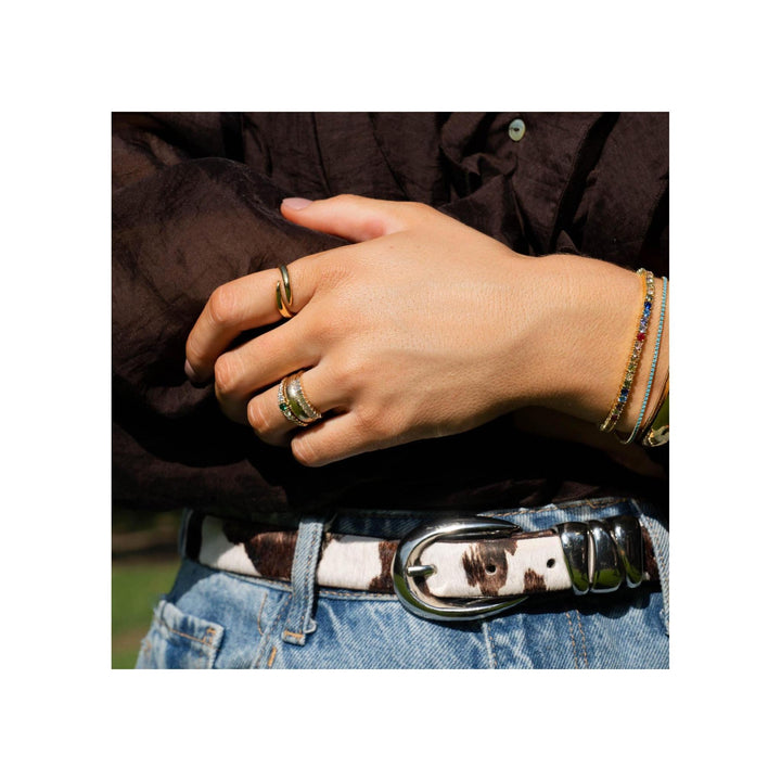 14K Gemstone &amp; Lab-Grown Diamond Stackable Ring