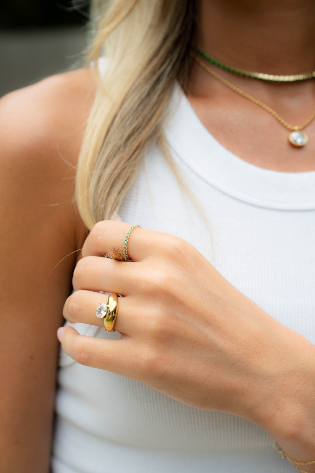 Curve CZ Ring