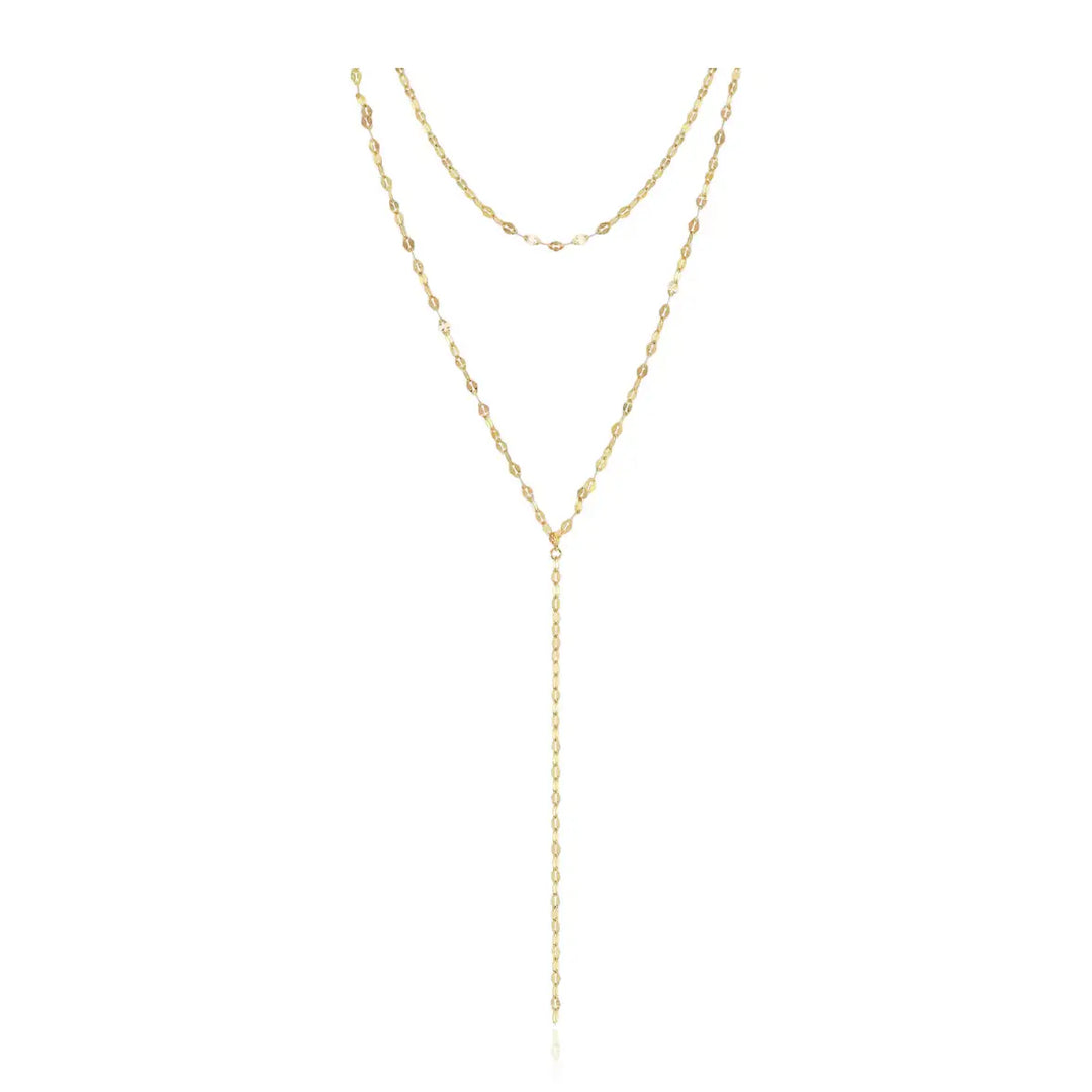 Dainty &amp; Delicate Diamond Cut Duo Necklace