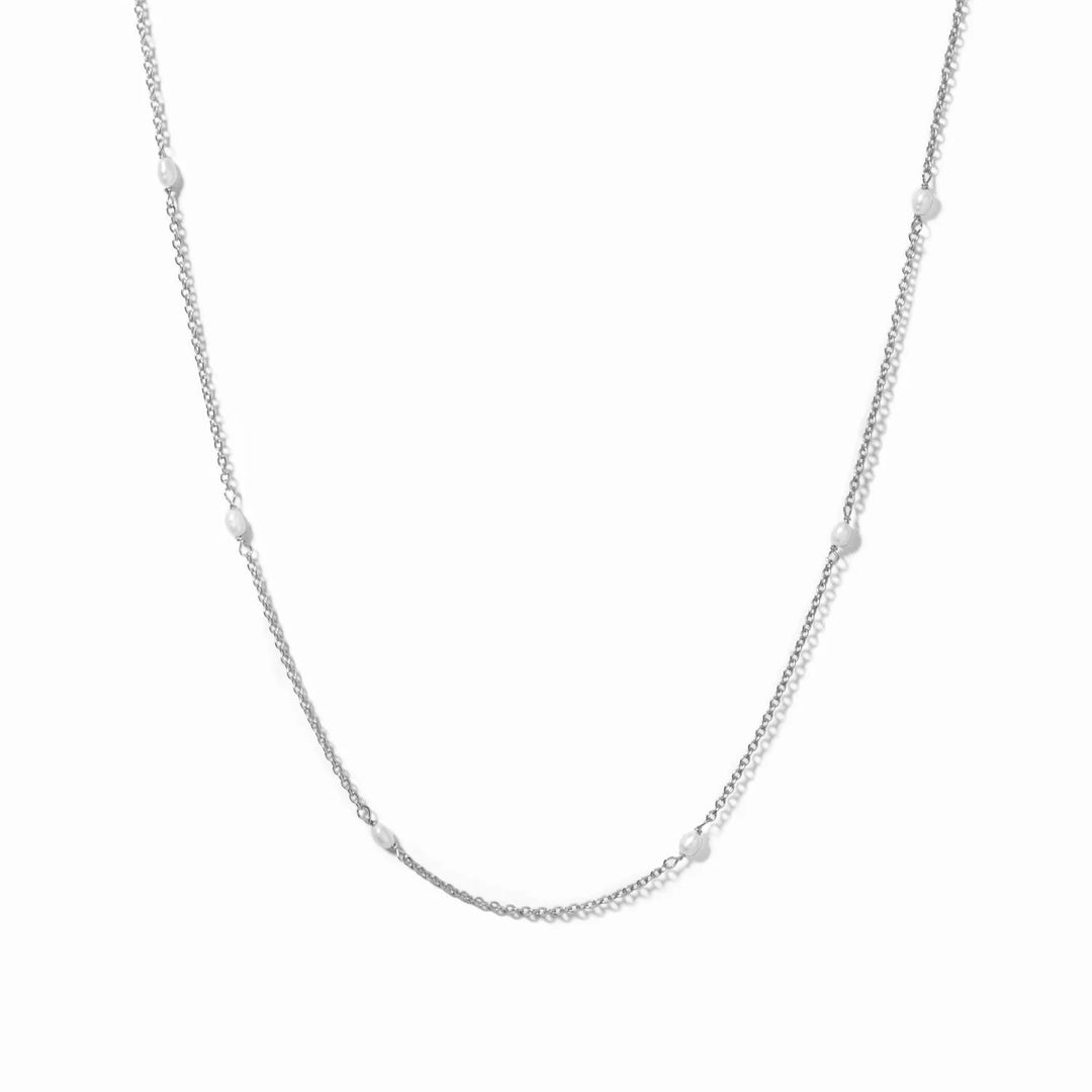 Dainty Pearl Station Necklace