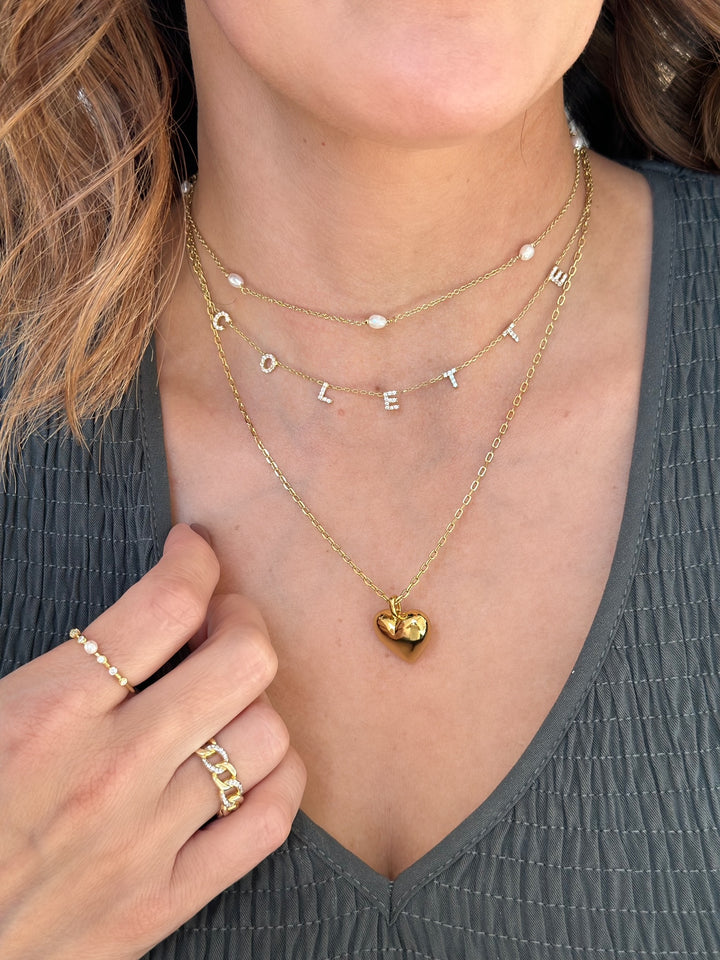 Pave Dangle Name Necklace