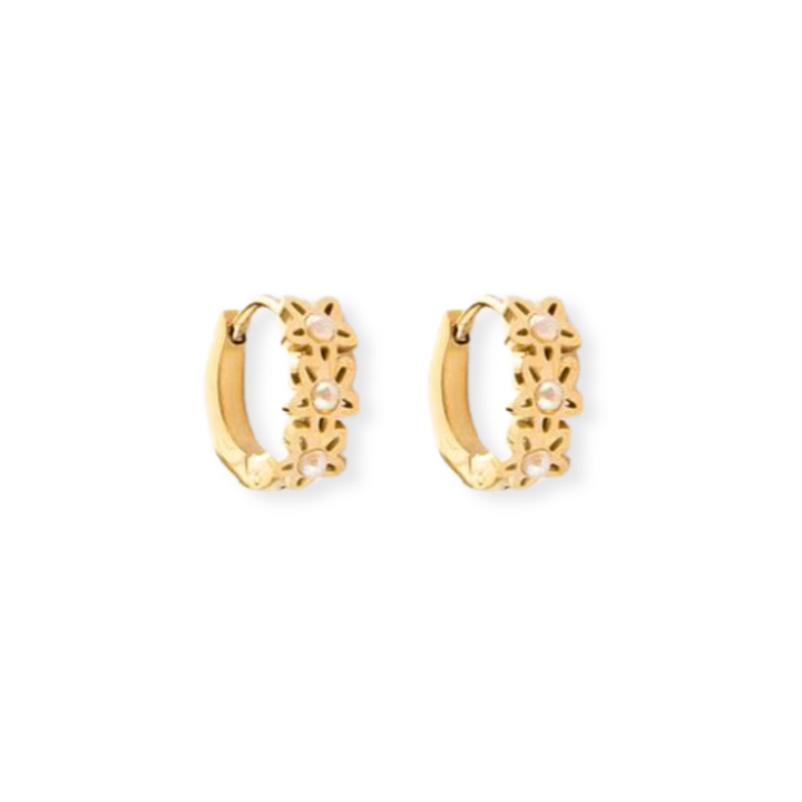 Daisy Huggie Hoops