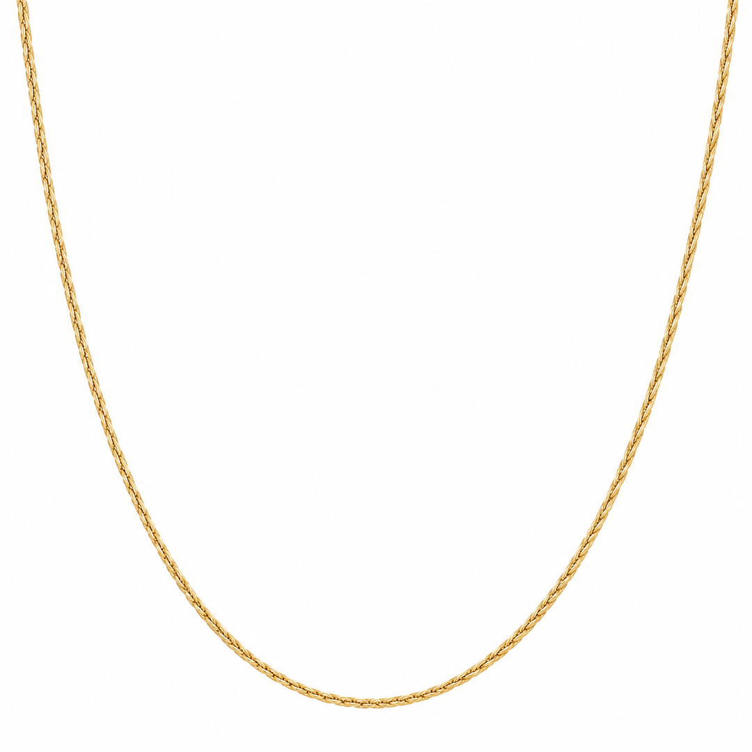 14K 0.8mm Wheat Chain