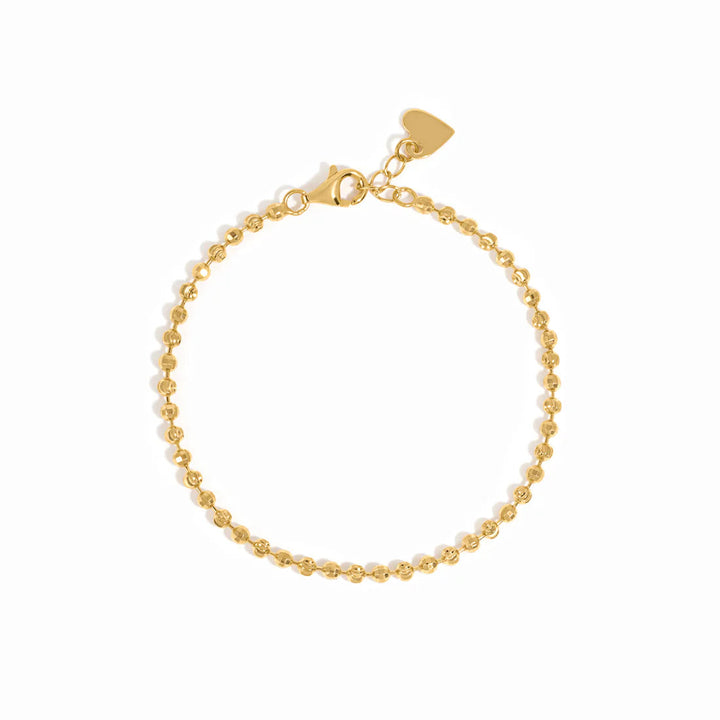 Diamond-Cut Beaded Chain Bracelet