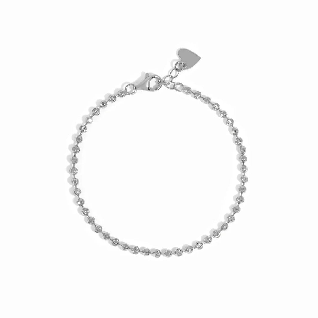 Diamond-Cut Beaded Chain Bracelet