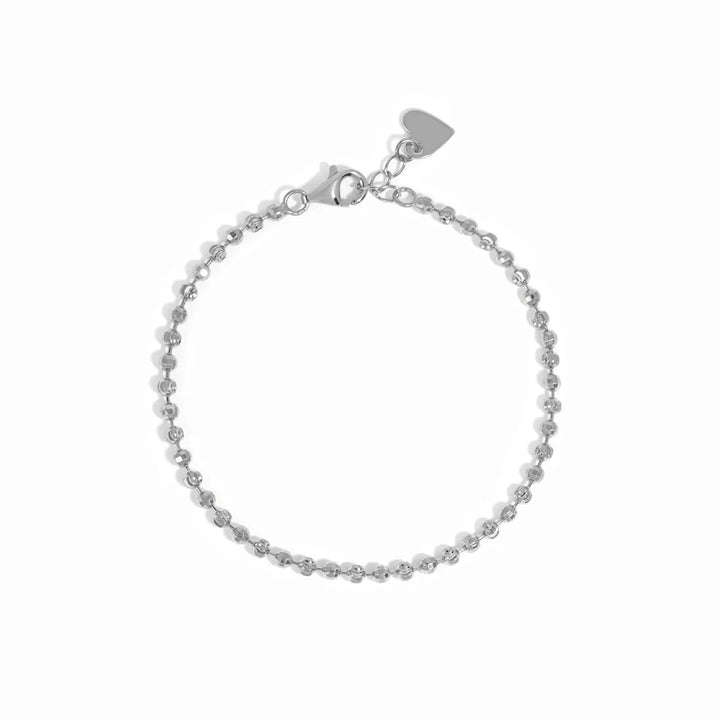 Diamond-Cut Beaded Chain Bracelet