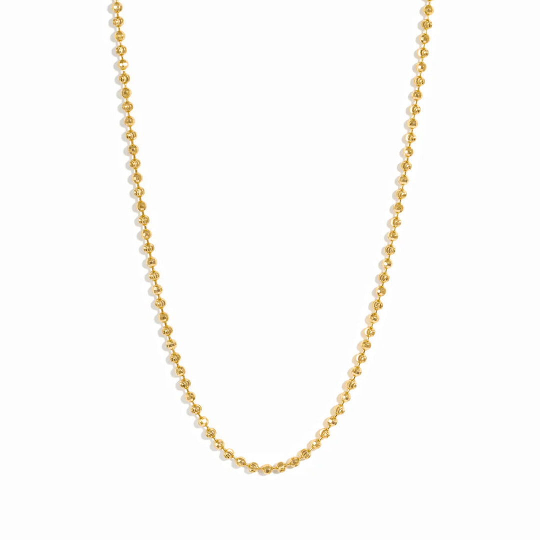 Diamond-Cut Beaded Chain Necklace
