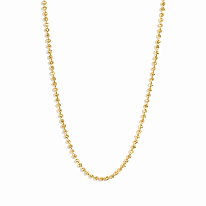Diamond-Cut Beaded Chain Necklace