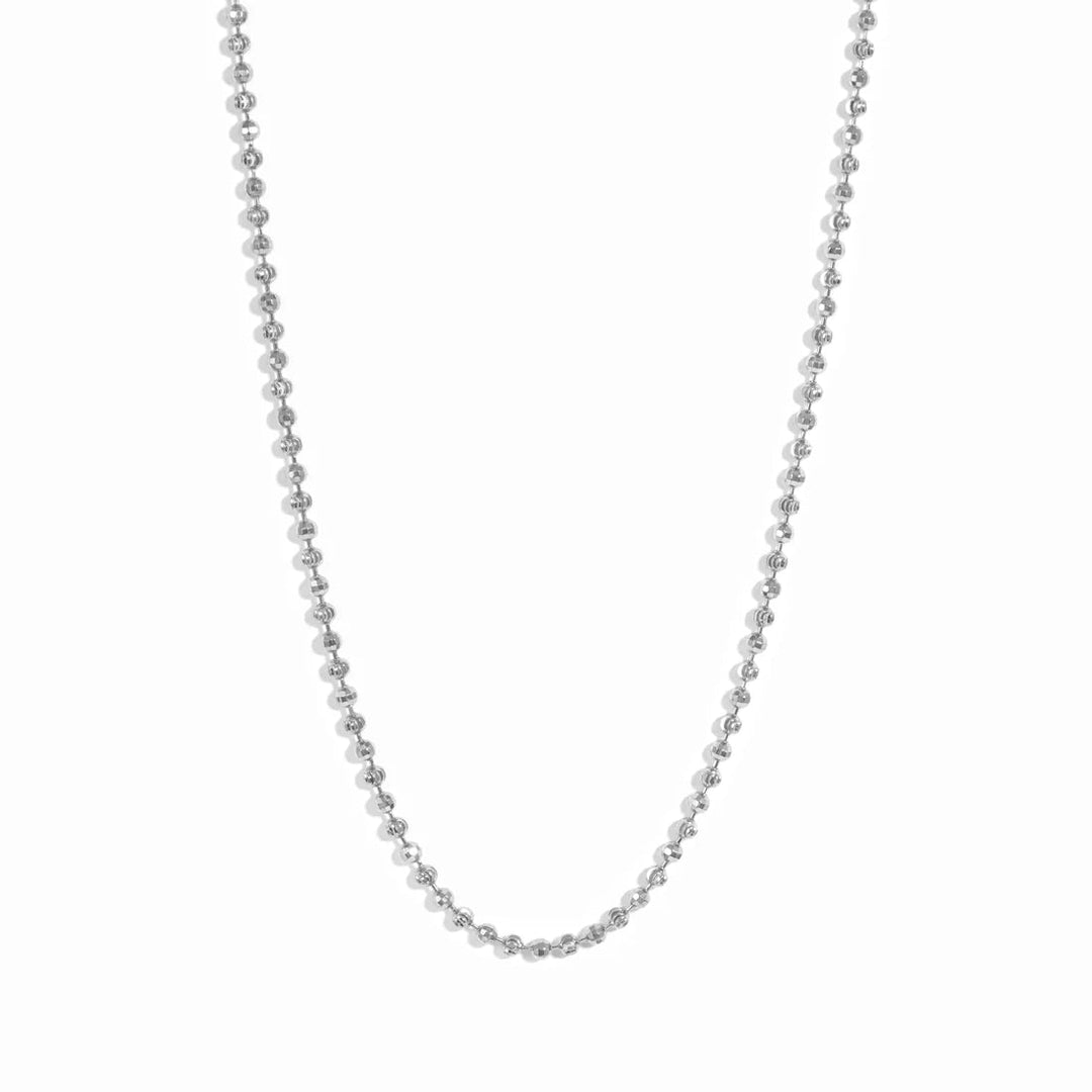 Diamond-Cut Beaded Chain Necklace