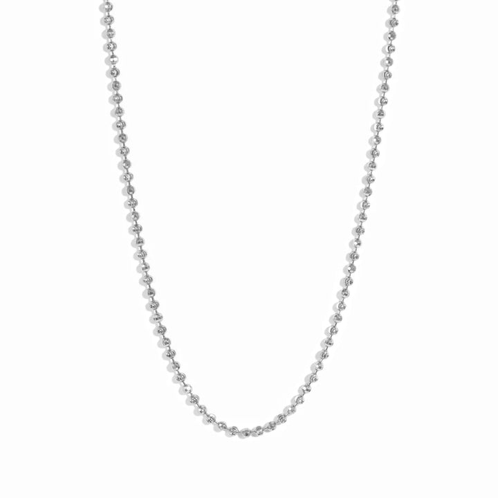 Diamond-Cut Beaded Chain Necklace