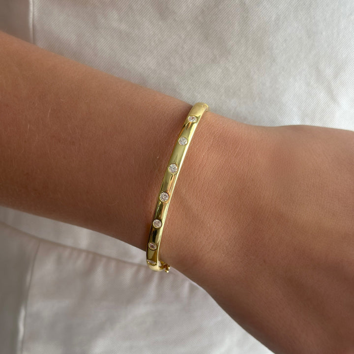 Diamond Inlay Bangle