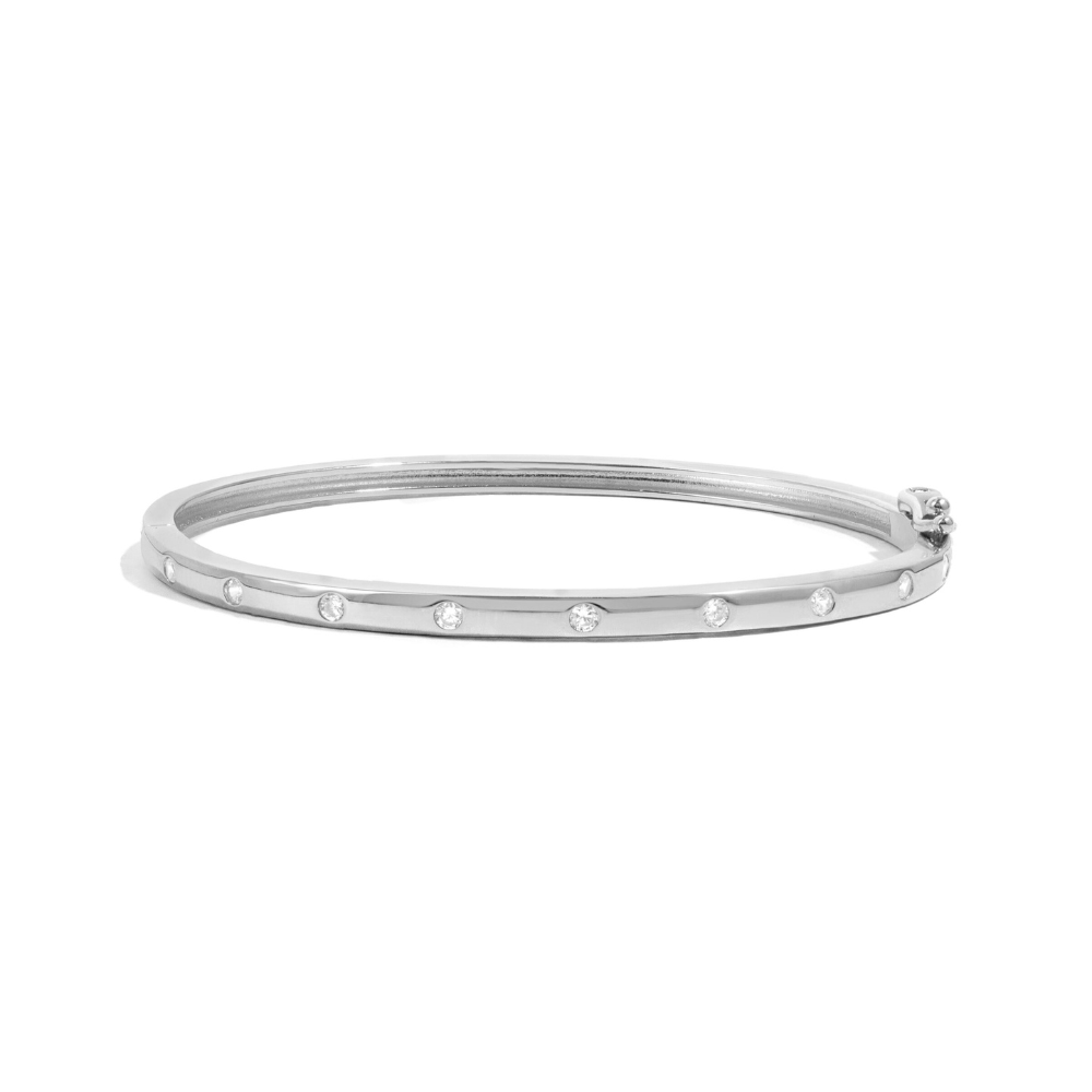 Diamond Inlay Bangle