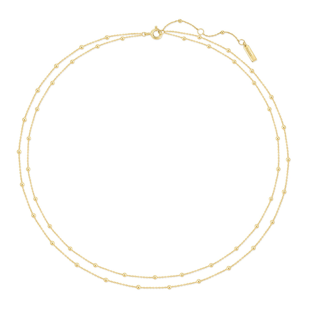 Double Beaded Chain Necklace