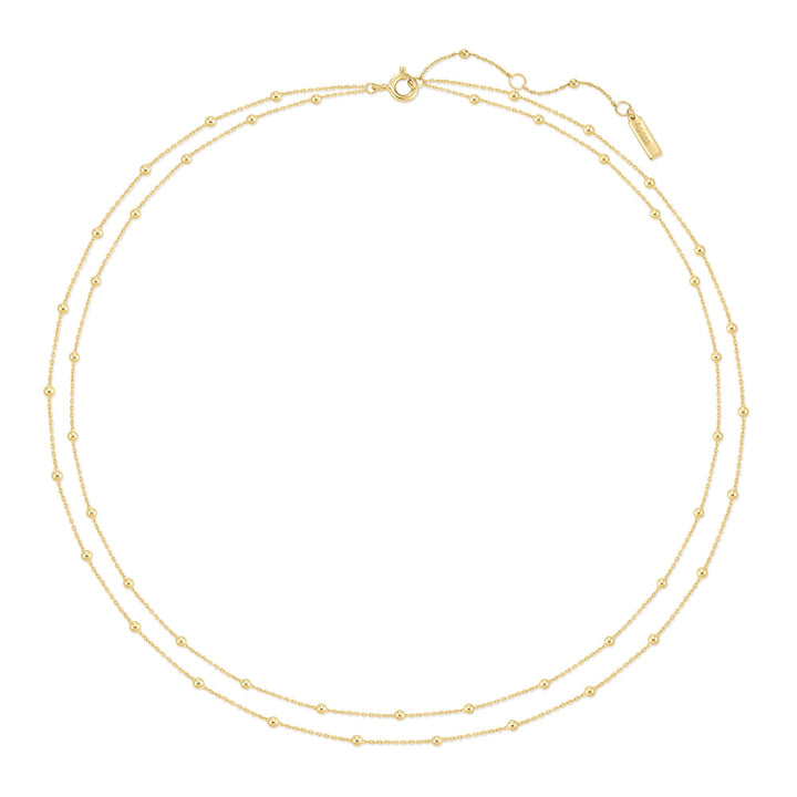 Double Beaded Chain Necklace