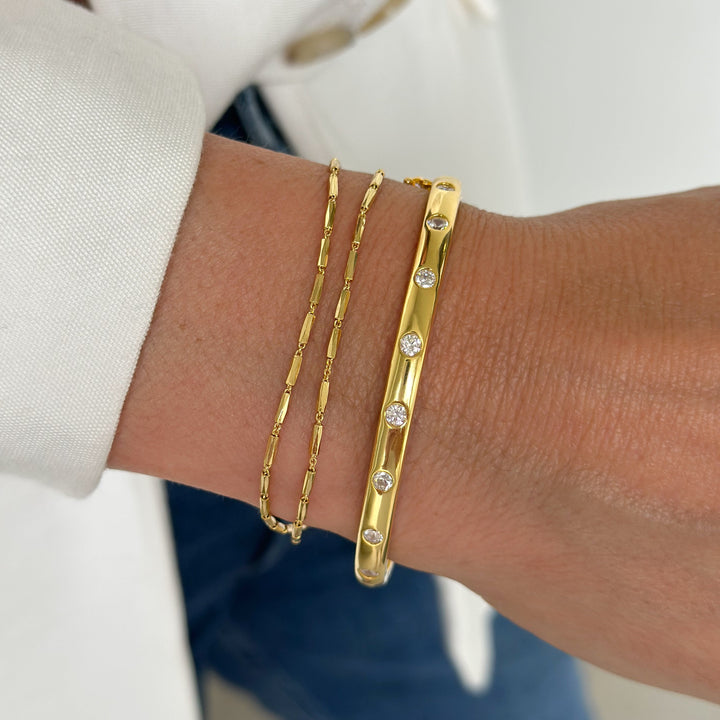 Diamond Inlay Bangle