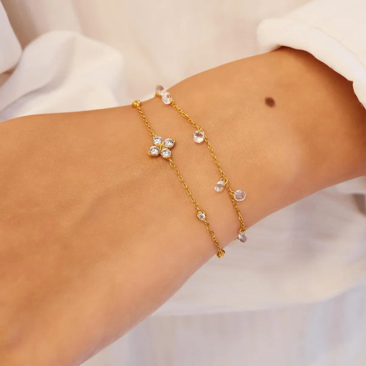 Clover Sparkle Station Bracelet
