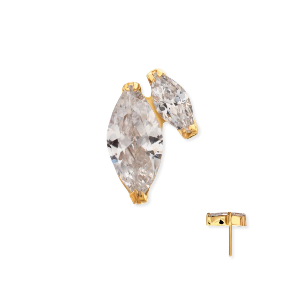 Duo Marquise Flat Back Top-Embark Fine Jewelry