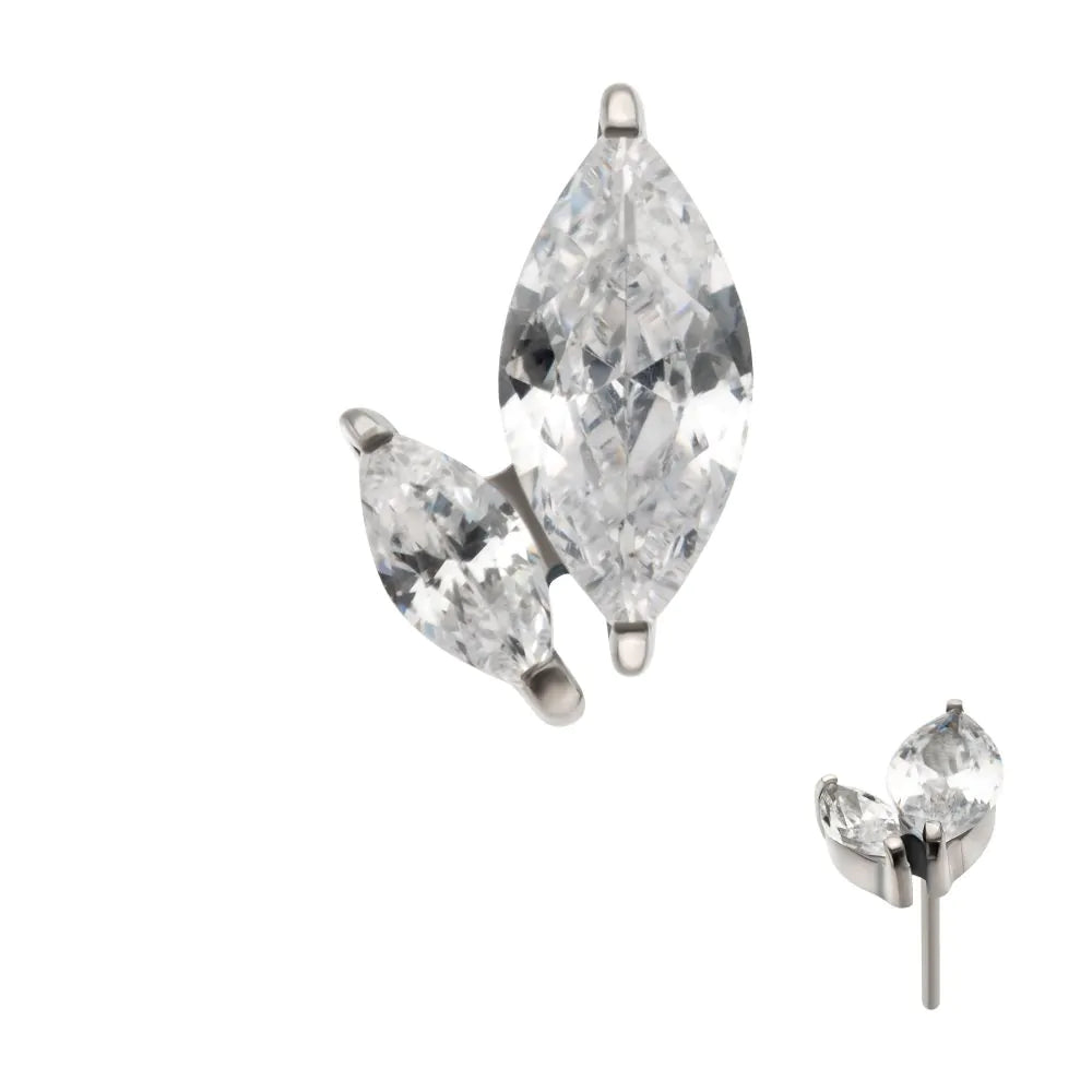 Duo Marquise Flat Back Top-Embark Fine Jewelry