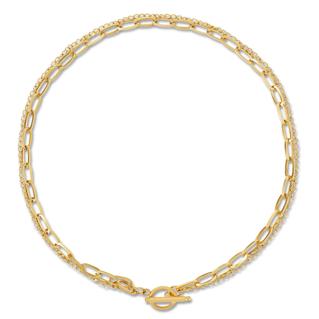 Arden Double Chain Toggle Necklace