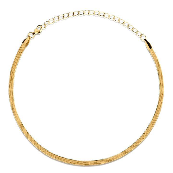 Nic Herringbone Chain Choker Necklace