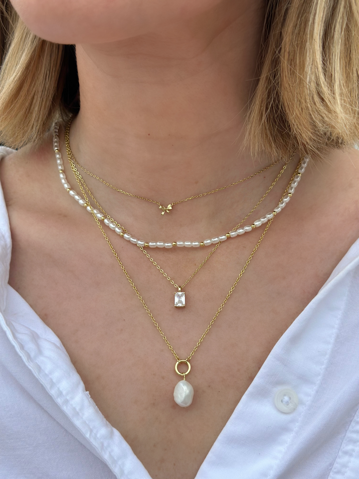 Emerald-Cut Solitaire Necklace