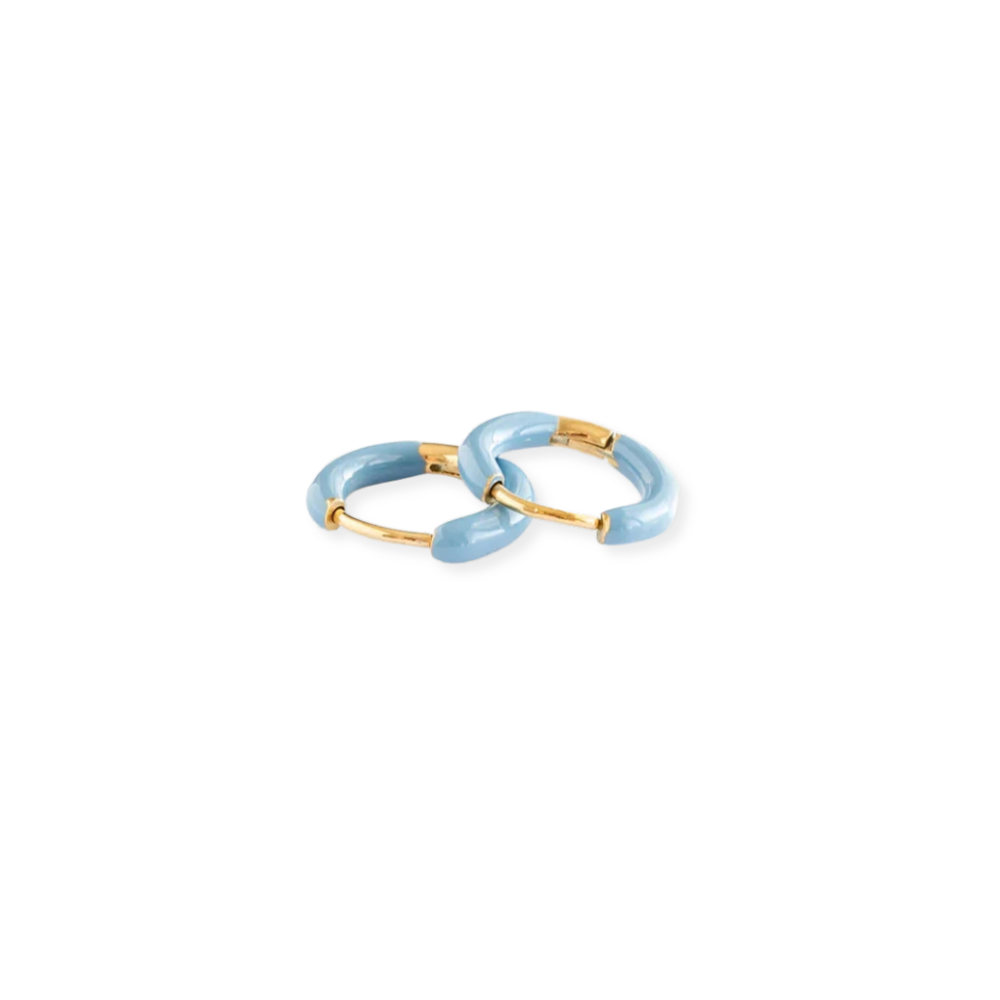 Colored Enamel Hoops