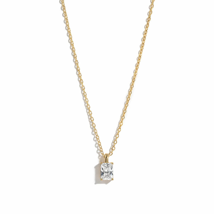 Emerald-Cut Solitaire Necklace